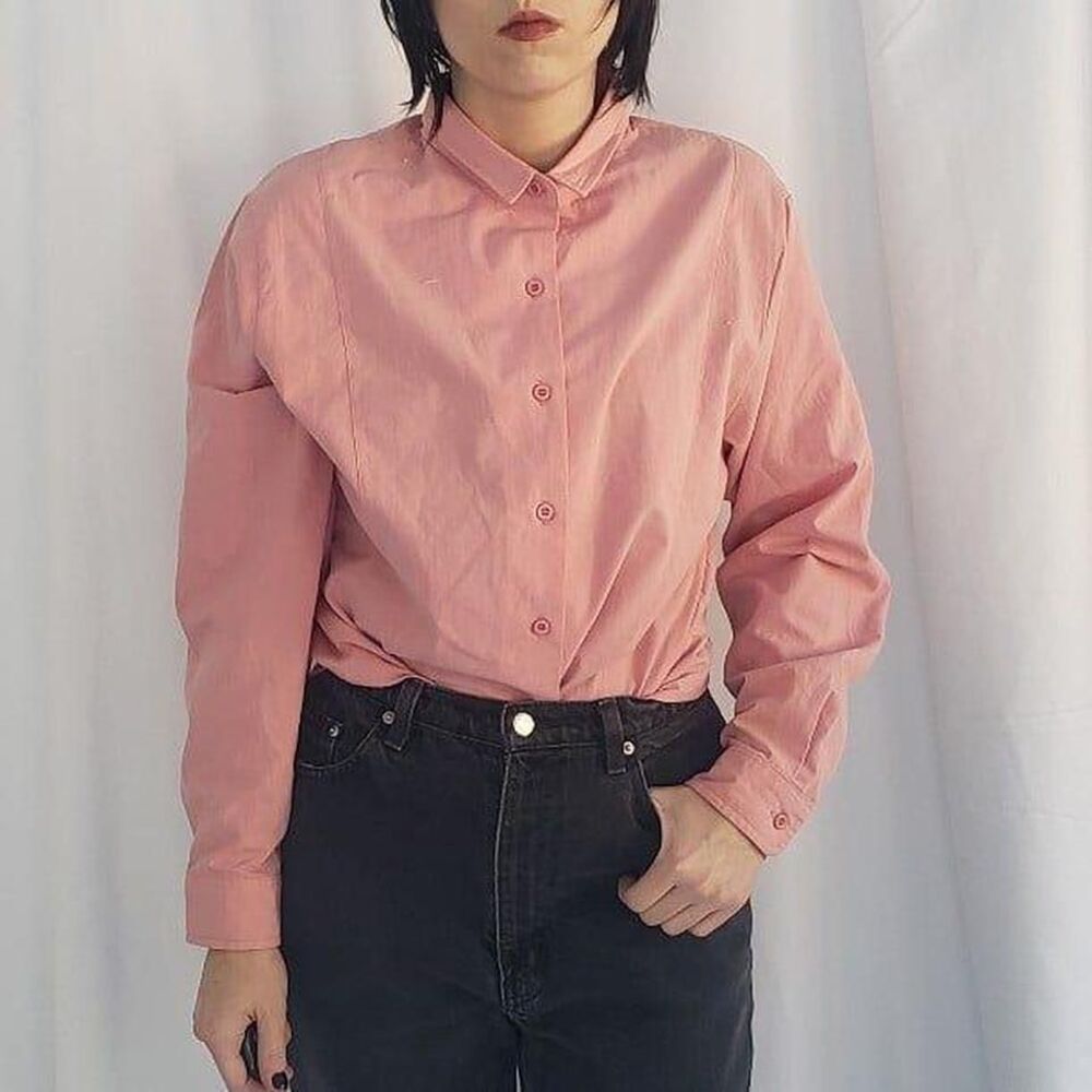 90s Wrangler Pink Button Down Shirt